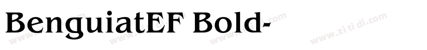 BenguiatEF Bold字体转换